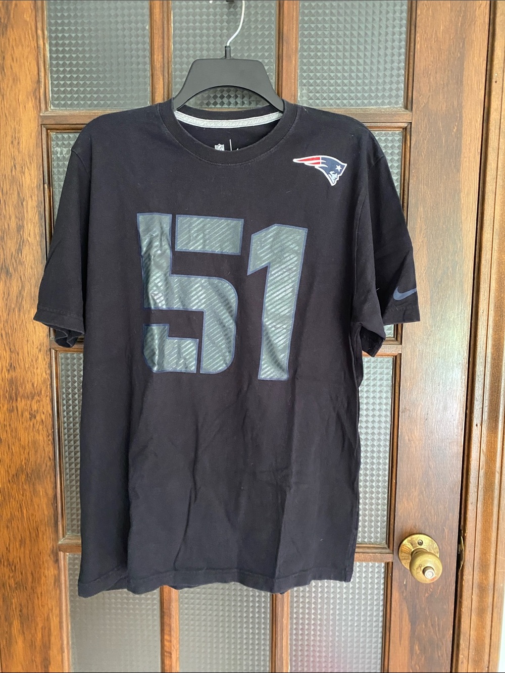 Nike NFL men's Patriots #51 Mayo cotton black tee